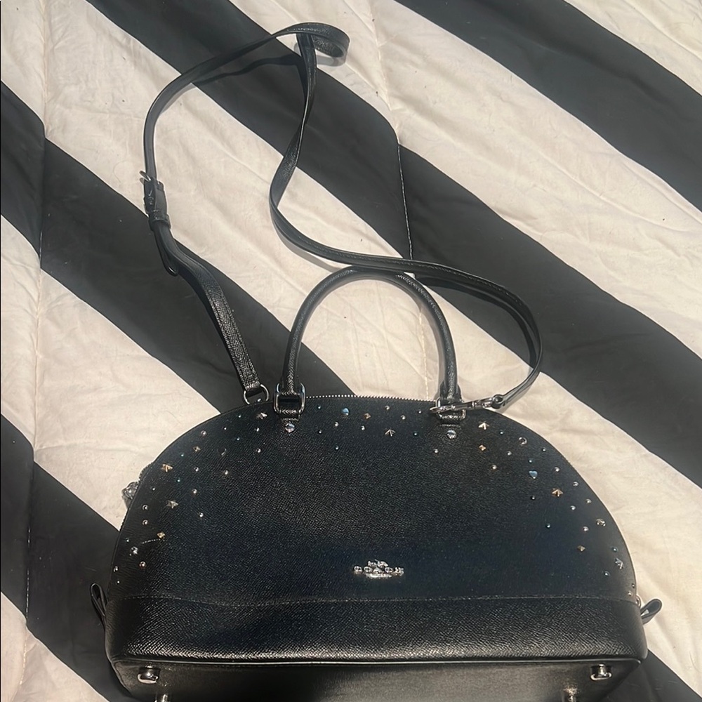 Coach Black Studded Women's Bag with strap